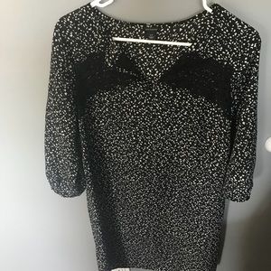 An adorable polka dot and lace Ann Taylor dress!
